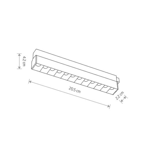 Магнітний трековий світильник Nowodvorski LVM Focus Out Led 1x9w 4000к 880Lm IP20 Bl - Зображення 3