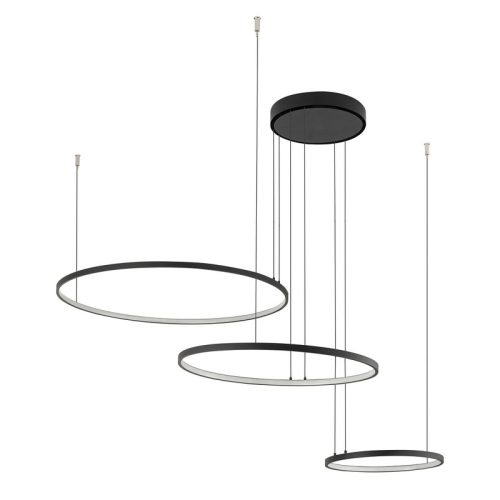 Люстра Nowodvorski Circolo LED 3x45W 3000K 1600Lm IP20 Чорна - Зображення 3