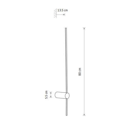 Бра, настінний світильник Nowodvorski Saber M Led 1x11W 4000K 410Lm IP20 Bl - Зображення 3