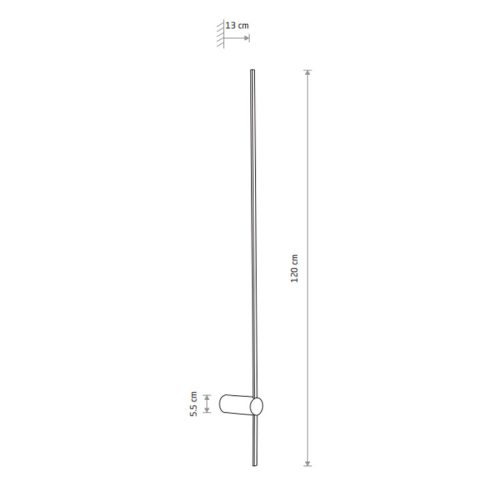 Бра, настінний світильник Nowodvorski Saber L Led 1x16W 4000K 570Lm IP20 Bl - Зображення 3