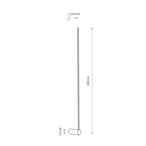 Бра, настінний світильник Nowodvorski Arm L Led 1x14W 4000K 550Lm IP20 Bl - Зображення 3