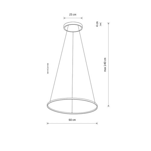 Люстра Nowodvorski Circolo LED M 1x21W 4000K 700Lm IP20 Чорна - Зображення 3