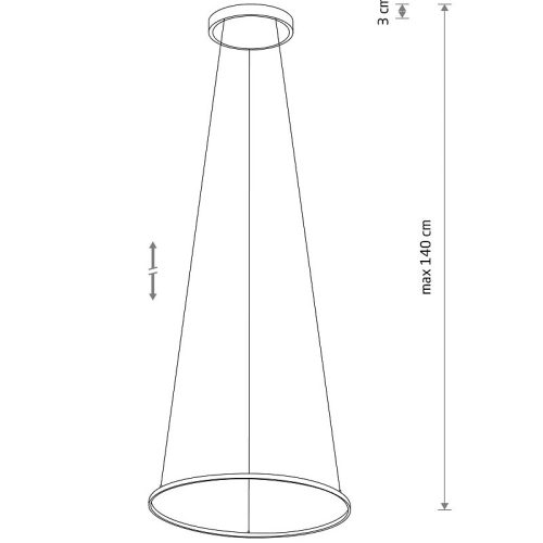 Люстра Nowodvorski Circolo LED S 1x18W 4000K 600Lm IP20 Чорна - Зображення 3