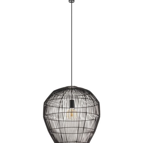 Підвісний світильник, люстра Nowodvorski Haiti M E27 1x25W IP20 Чорний