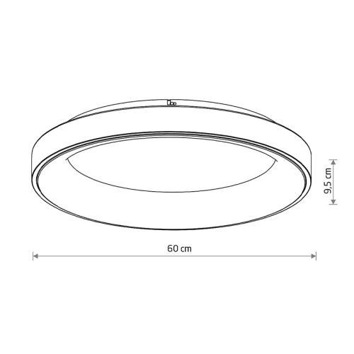 Світильник стельовий Nowodvorski Nikki Round Led 1x60W 3000K 5200Lm IP20 Чорний - Зображення 3