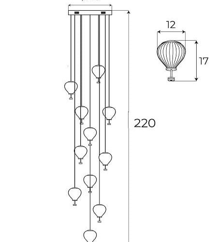 Підвісна Лампа Maxlight Palloncini 11 - Зображення 11
