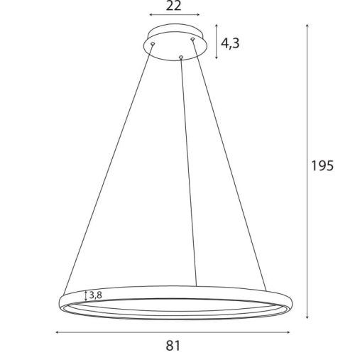 Підвісна лампа Maxlight Qled з пультом - Зображення 3