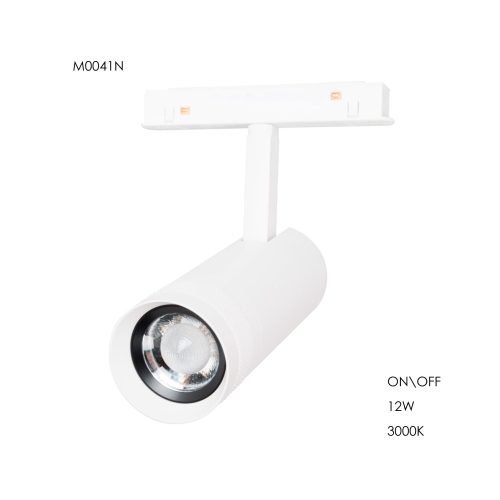 Прожектор поворотний Maxlight для магнітного шинопроводу 12W 15°-58° 3000K ON/OFF
