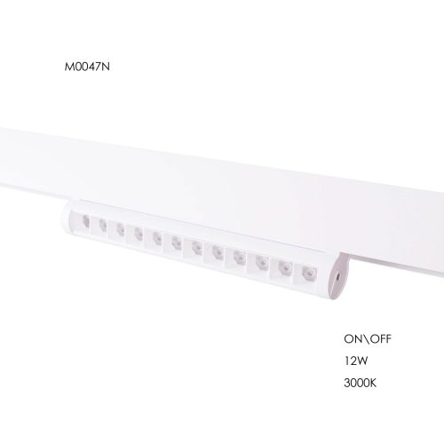 Поворотний лінійний світильник Maxlight типу "dot" для магнітного шинопроводу 12W 3000К 36° ON/OFF
