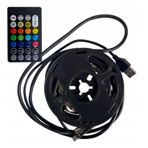 Світлодіодна стрічка для підсвітки телевізора Goldlux Led RGB 2x8W 3000K 55Lm IP20 BK