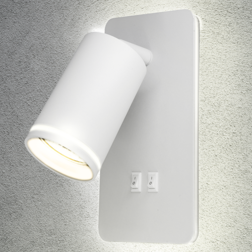 Бра, настінний світильник Goldlux Paris GU10+Led 2x10+6W IP20 WH - Зображення 3