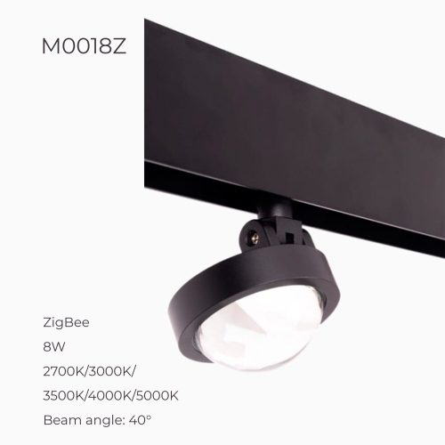 Лінзований прожектор Maxlight для магнітного шинопроводу 8W 2700K-5000K 40° ZigBee - Зображення 1