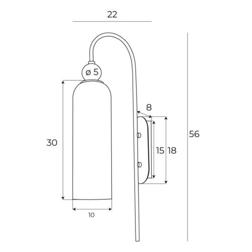 Настінний світильник Maxlight Kinkiet Campanila Smoky Glass - Зображення 4