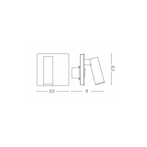 Бра, настінний світильник Ideal Lux Lite AP Nero - Зображення 3