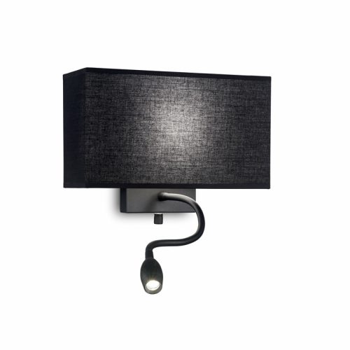 Бра, настінний світильник Ideal Lux Hotel ap2 all black