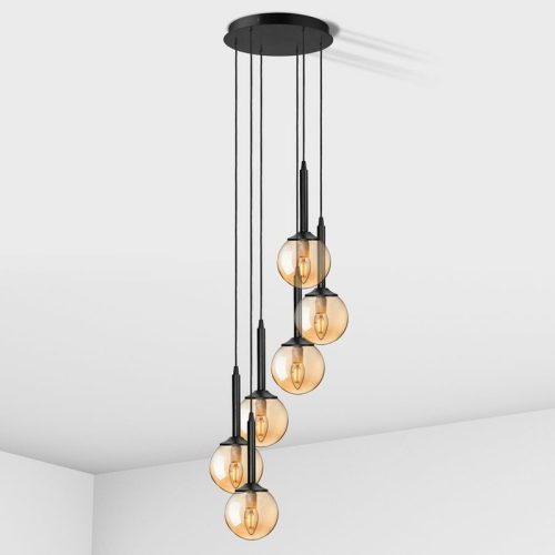 Люстра підвісна над столом, барною стійкою Imperium Light Spiral E14 6x40W IP20 Чорна