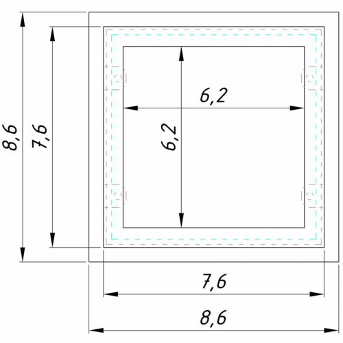 Точковий світильник для стелі Грильято Imperium Light Griliato Led 1x8.4W 3000K IP20 Графітовий - Зображення 3