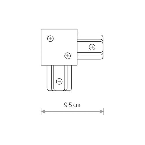 З'єднувач кутовий Nowodvorski Profile recessed l-connector IP20 Wh - Зображення 2
