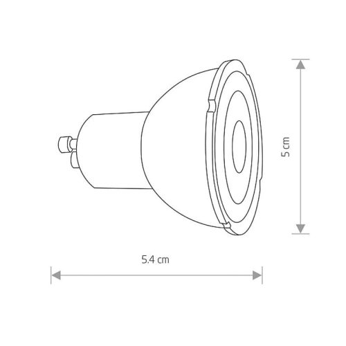 Світлодіодна лампочка Nowodvorski Reflector gu10 GU10 1x7W 3000K 560Lm IP20 Чорна - Зображення 3