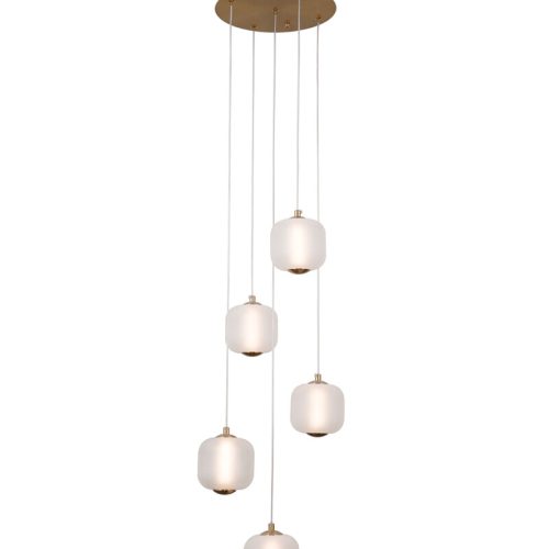 Люстра Italux Ganti Led 5x12W 3000K 1300Lm IP20 Золота