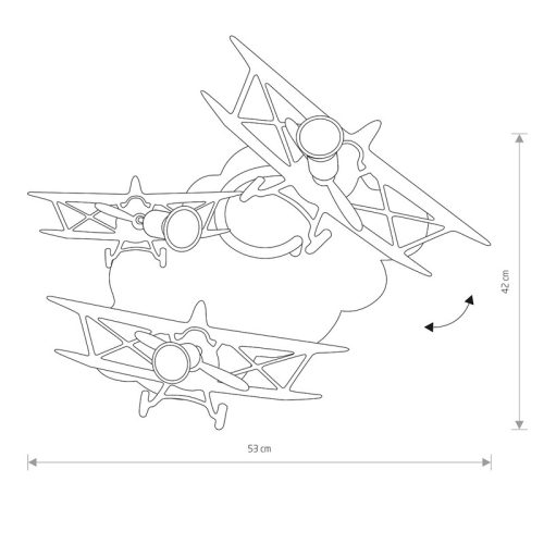 Люстра Nowodvorski Plane GU10 3x35W IP20 Чорна - Зображення 3