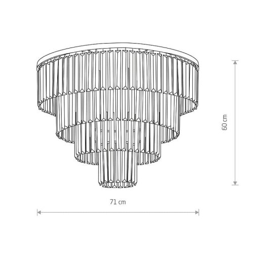 Люстра Nowodvorski Cristal Е14 12x60W IP20 Чорна - Зображення 3
