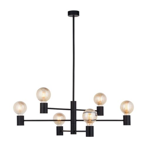 Люстра Nowodvorski Radius E27 6x60W IP20 Чорна - Зображення 2