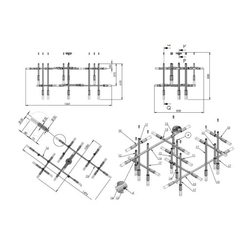 Люстра Pikart G9 28x60W IP20 Чорна - Зображення 3