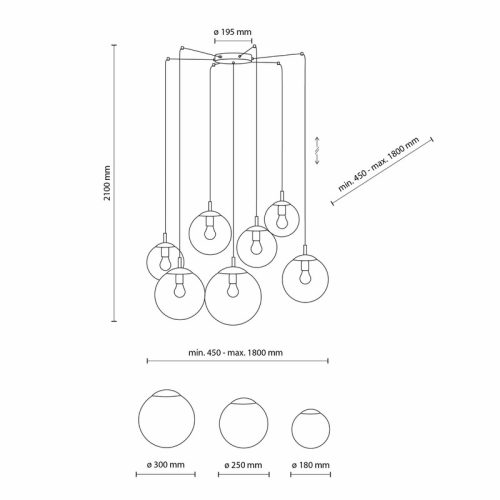 Люстра TK Lighting Esme E27 7x15W IP20 - Зображення 3