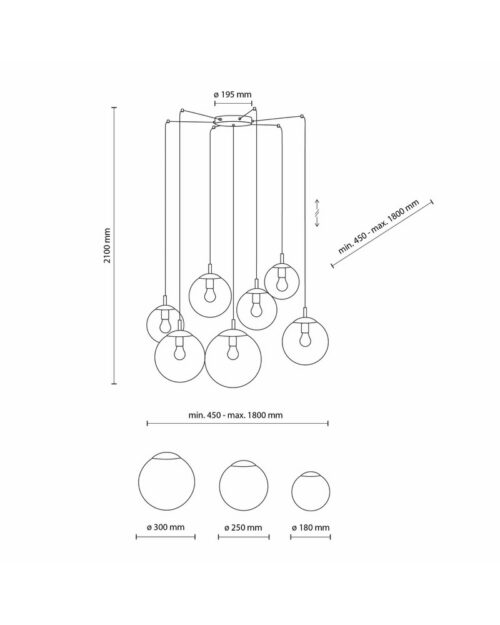 Люстра TK Lighting Esme E27 7x15W IP20 - Зображення 3