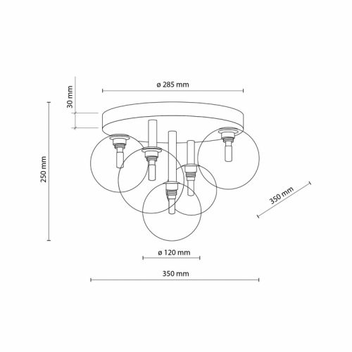 Люстра TK Lighting Nilos G9 5x6W IP20 - Зображення 3