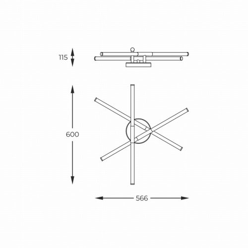 Люстра Zuma Line Lautaro Led 1x18W 3000K-6000K 1800Lm IP20 - Зображення 2