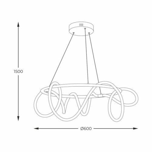 Люстра Zuma Line Balbo Led 1x58W 3000K-6000K 4500Lm IP20 - Зображення 2