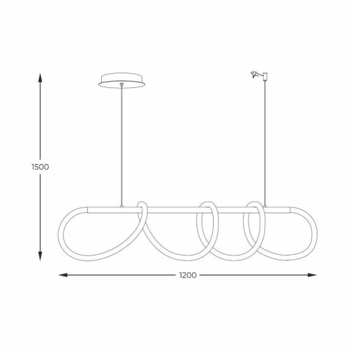 Люстра Zuma Line Balbo Led 1x45W 3000K-6000K 3500Lm IP20 - Зображення 3
