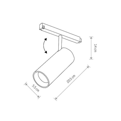 Магнітний трековий світильник Nowodvorski LVM Spot Led 1x15w 3000к 1020Lm IP20 Bl - Зображення 3