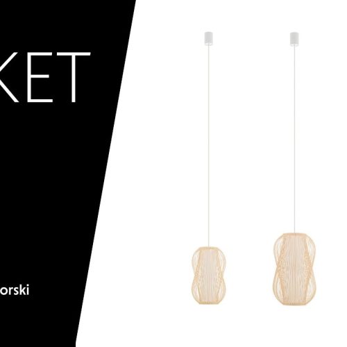 Підвісний світильник, люстра Nowodvorski Puket S E27 1x25W IP20 Бежевий - Зображення 4