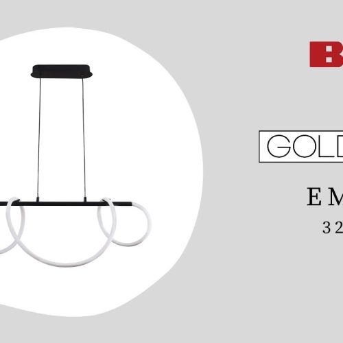Підвісний світильник, люстра Goldlux Emma Led 1x38W 4000K 4450Lm IP20 Чорний - Зображення 4