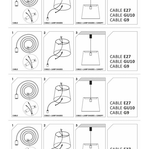 Електричний Провід Nowodvorski Cameleon Cable 2,5m GU10 10W IP20 Wh - Зображення 2