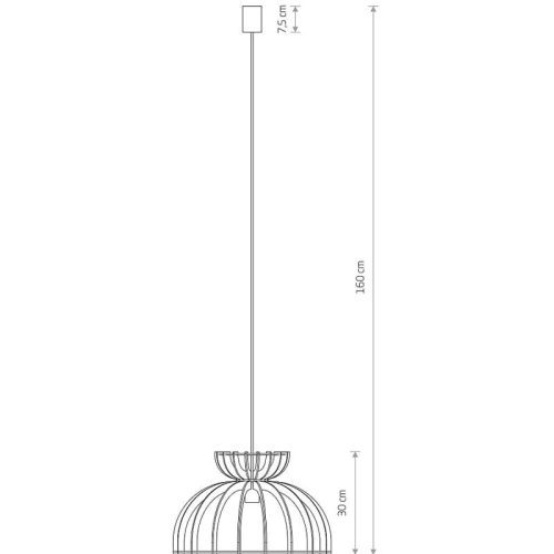 Підвісний світильник, люстра Nowodvorski Kymi С E27 1x25W IP20 Чорний - Зображення 2