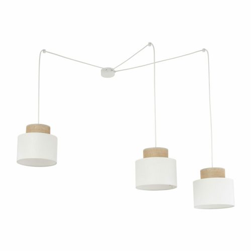 Підвісний світильник, люстра Tk Lighting Duo Juta E27 3x15W IP20 Білий - Зображення 3