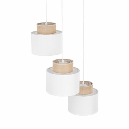 Підвісний світильник, люстра Tk Lighting Duo Juta E27 3x15W IP20 Білий - Зображення 2