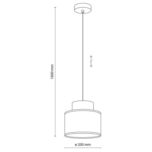 Підвісний світильник, люстра Tk Lighting Duo Juta E27 1x15W IP20 Бежевий - Зображення 3