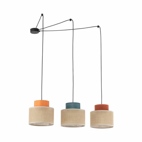 Підвісний світильник, люстра Tk Lighting Duo Juta E27 3x15W IP20 Бежевий
