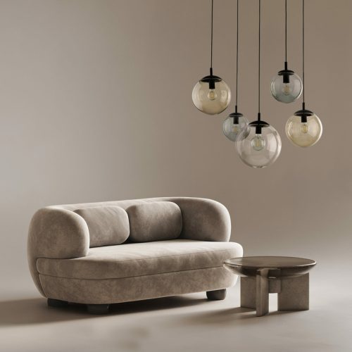 Підвісний світильник, люстра TK Lighting Esme E27 5x15W IP20 Чорний - Зображення 2