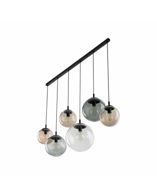 Підвісний світильник, люстра TK Lighting Esme E27 6x15W IP20 Чорний - Зображення 3