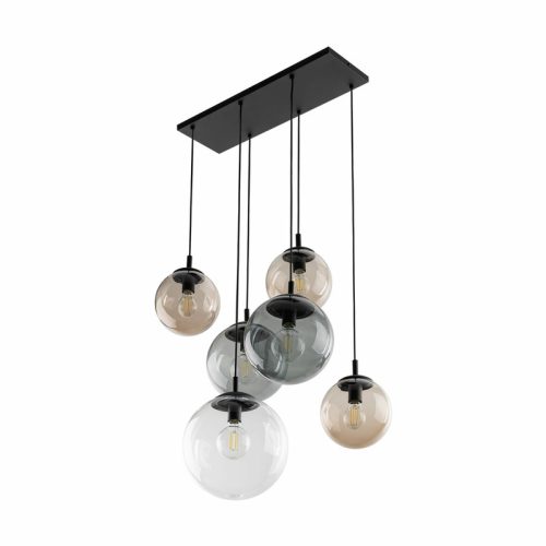 Підвісний світильник, люстра TK Lighting Esme E27 6x15W IP20 Чорний - Зображення 3