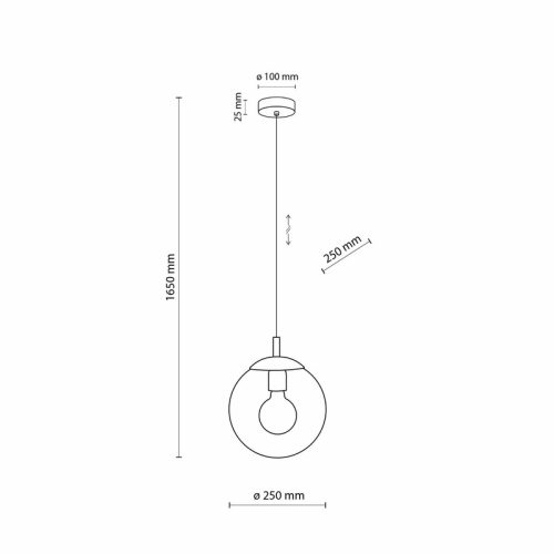 Підвісний світильник, люстра Tk Lighting Esme E27 1x15W IP20 Чорний - Зображення 3