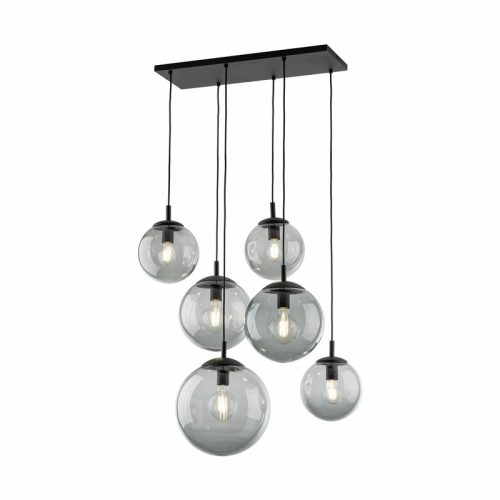 Підвісний світильник, люстра TK Lighting Esme E27 6x15W IP20 Чорний - Зображення 3