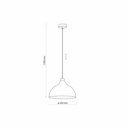 Підвісний світильник, люстра TK Lighting Cap E27 1x15W IP20 - Зображення 3