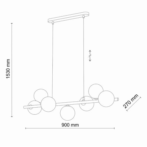 Підвісний світильник, люстра TK Lighting Estera G9 7x6W IP20 - Зображення 3